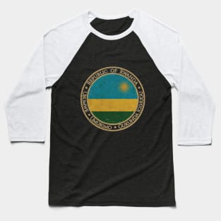 Vintage Republic of Rwanda Africa African Flag Baseball T-Shirt